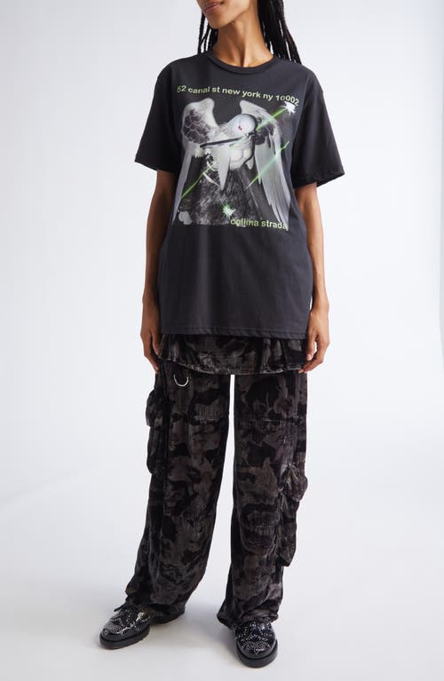 Collina Strada Oversize Organic Cotton Graphic T-shirt In Animal Print