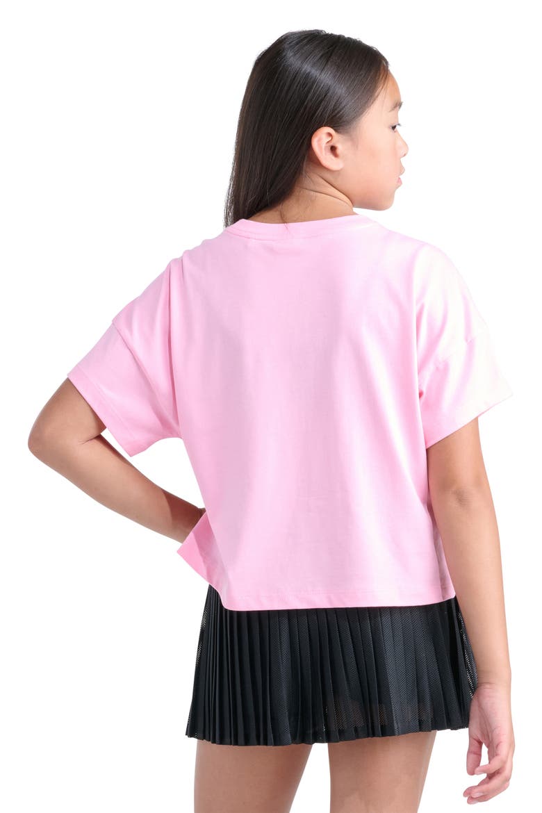 Kids' Crochet Logo T-Shirt, Alternate, color, LIGHT PINK