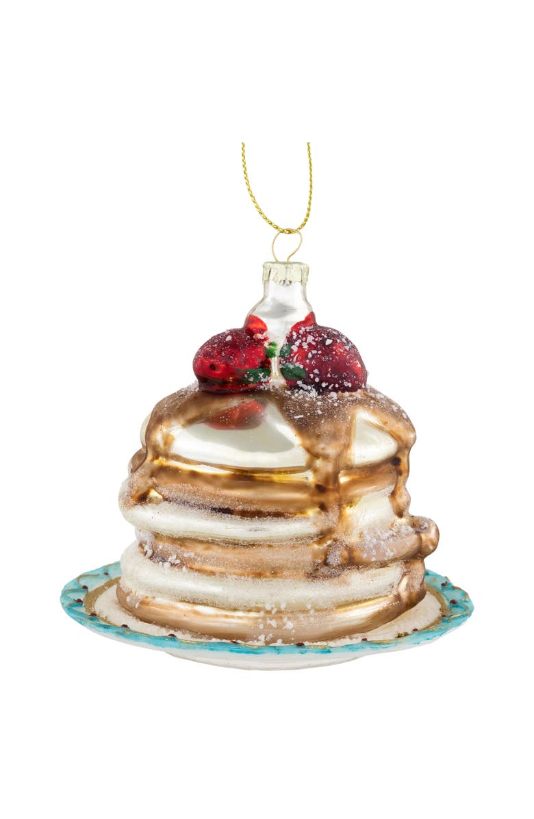 Northlight 3.75" Pancakes and Syrup Glass Christmas Ornament, Alternate, color, 