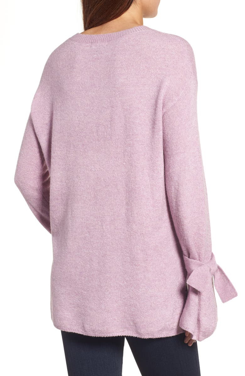 Halogen<sup>®</sup> Tie Bell Sleeve Sweater, Alternate, color,