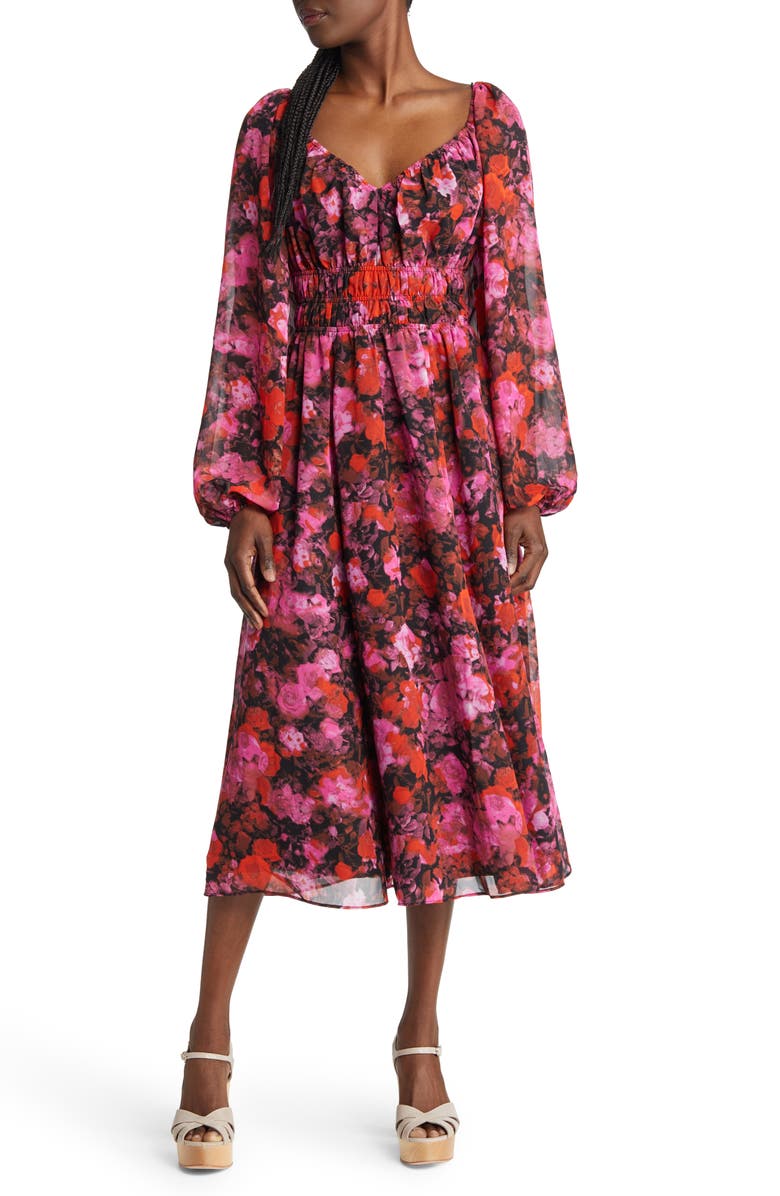 Steve Madden Laine Long Sleeve Dress, Main, color, 