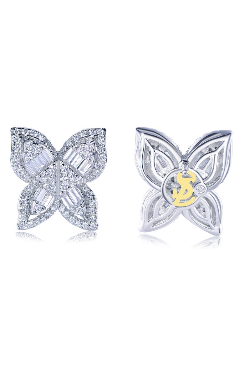 SUZY LEVIAN Cubic Zirconia Butterfly Stud Earrings, Alternate, color, Silver