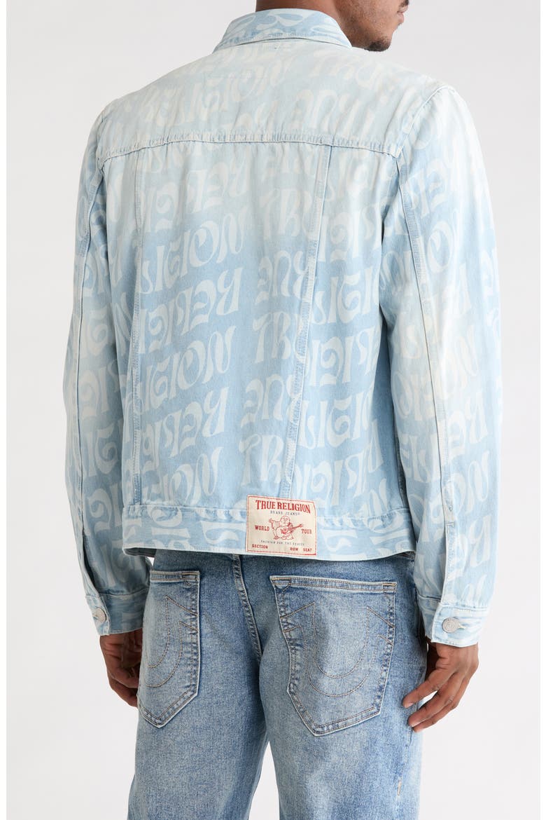 Jesse Logo Print Denim Trucker Jacket, Alternate, color, LIGHT RAINWATER