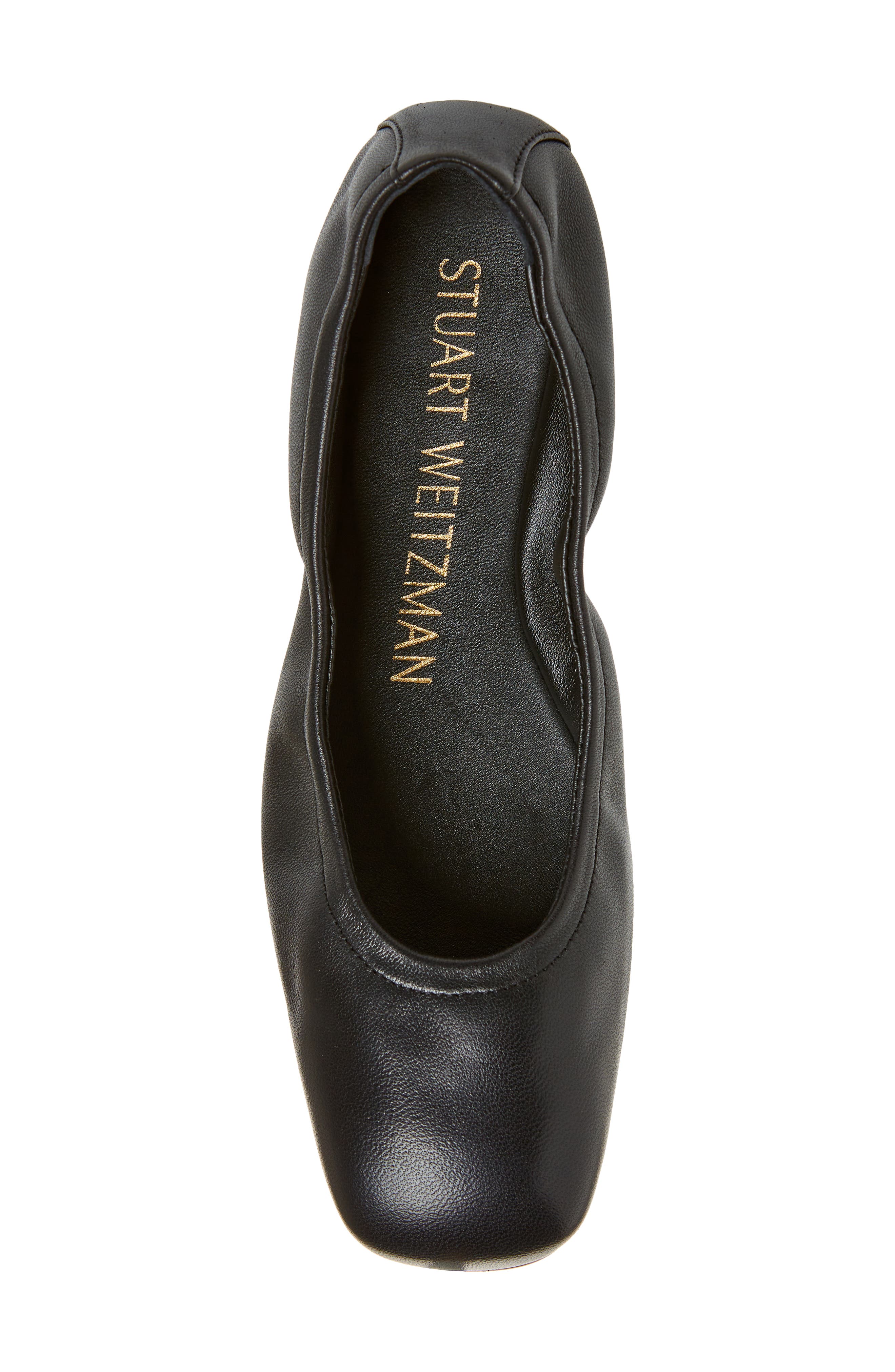 Stuart Weitzman Leather Ballet Flat, Alternate, color, 