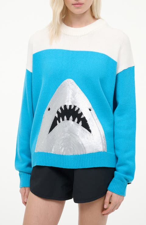 Giada Sequin Embellished Shark Sweater