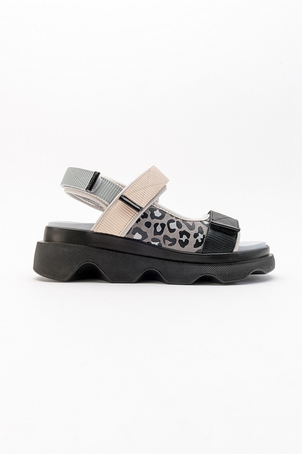 Prologue Shoes Tedy Velcro Strap Sandal, Alternate, color, Grey