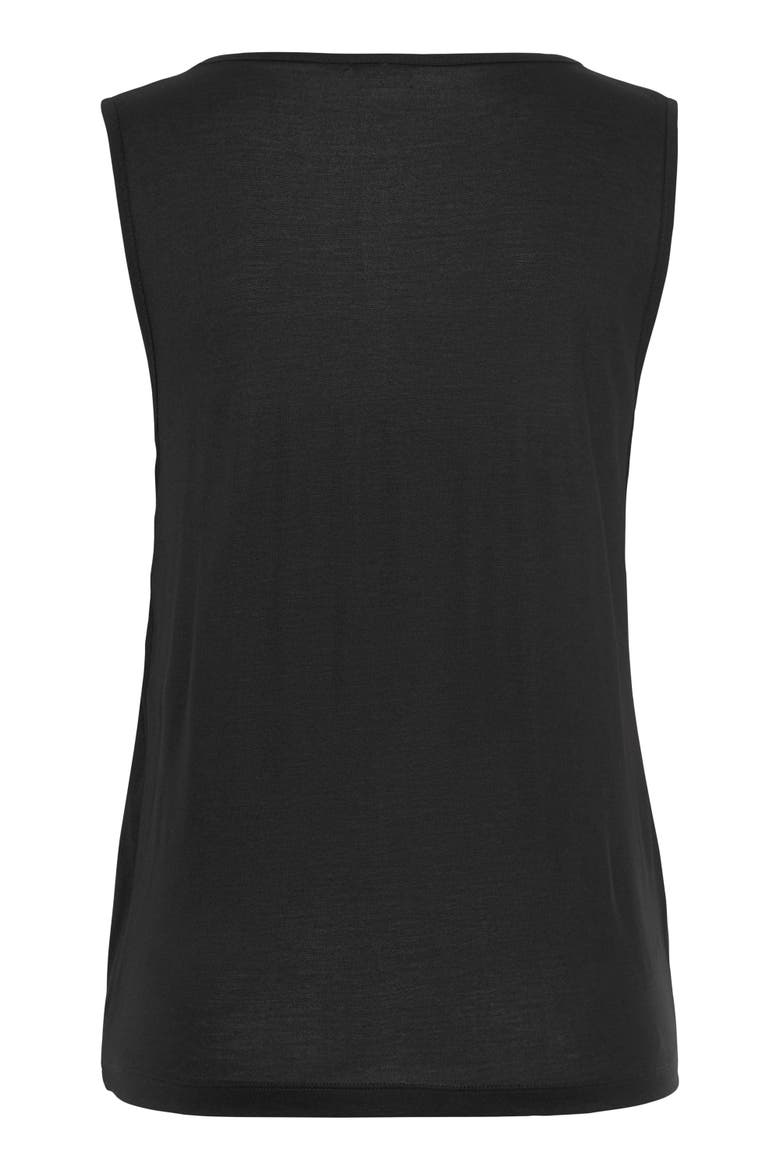Sleeveless Wrap Look Top, Alternate, color, Black