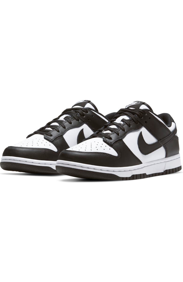 Nike Dunk Low Basketball Sneaker, Main, color, White/ Black/ White