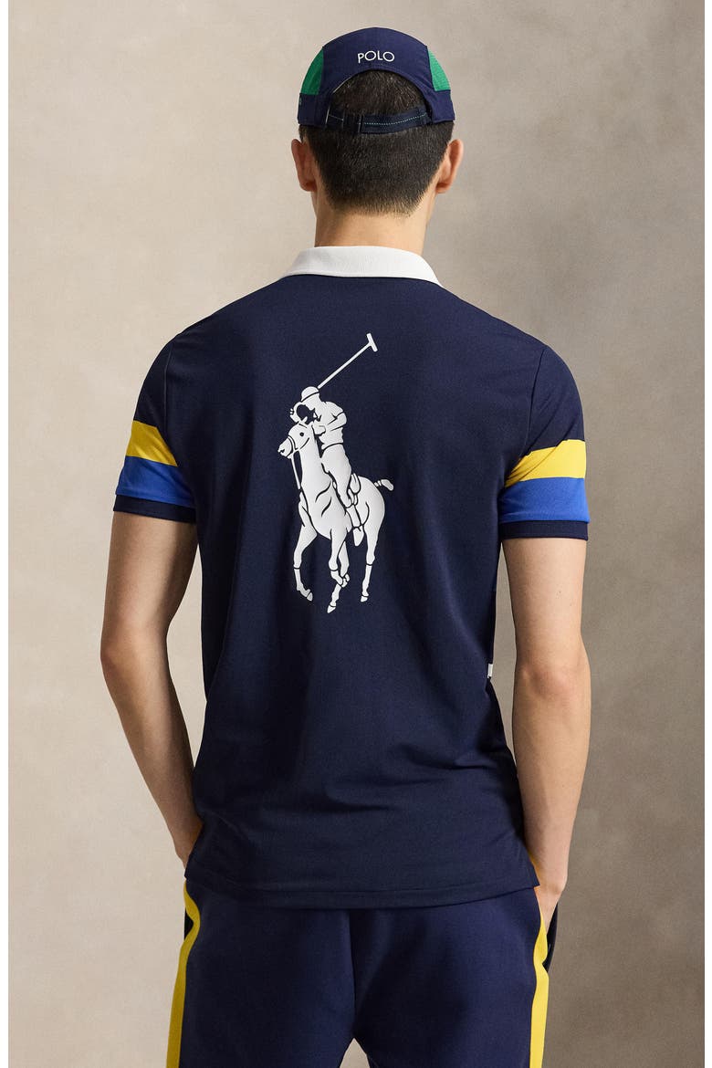 US Open Ball Crew Stripe Polo Shirt, Alternate, color, NAVY MULTI