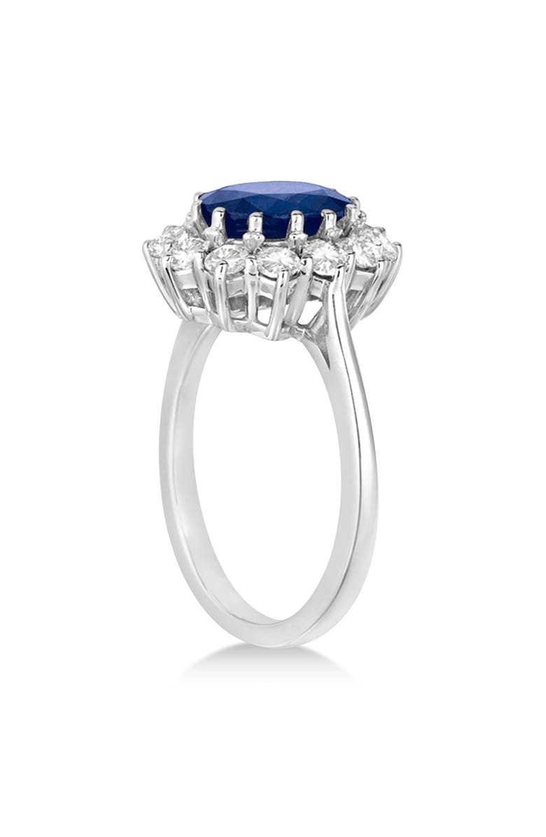 ALLUREZ Oval Lab Blue Sapphire & Diamond Accented Ring 14k, Alternate, color, 3.60Ct/White Gold