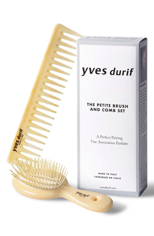 Yves Durif The Petite Brush & Comb Set In Transparent