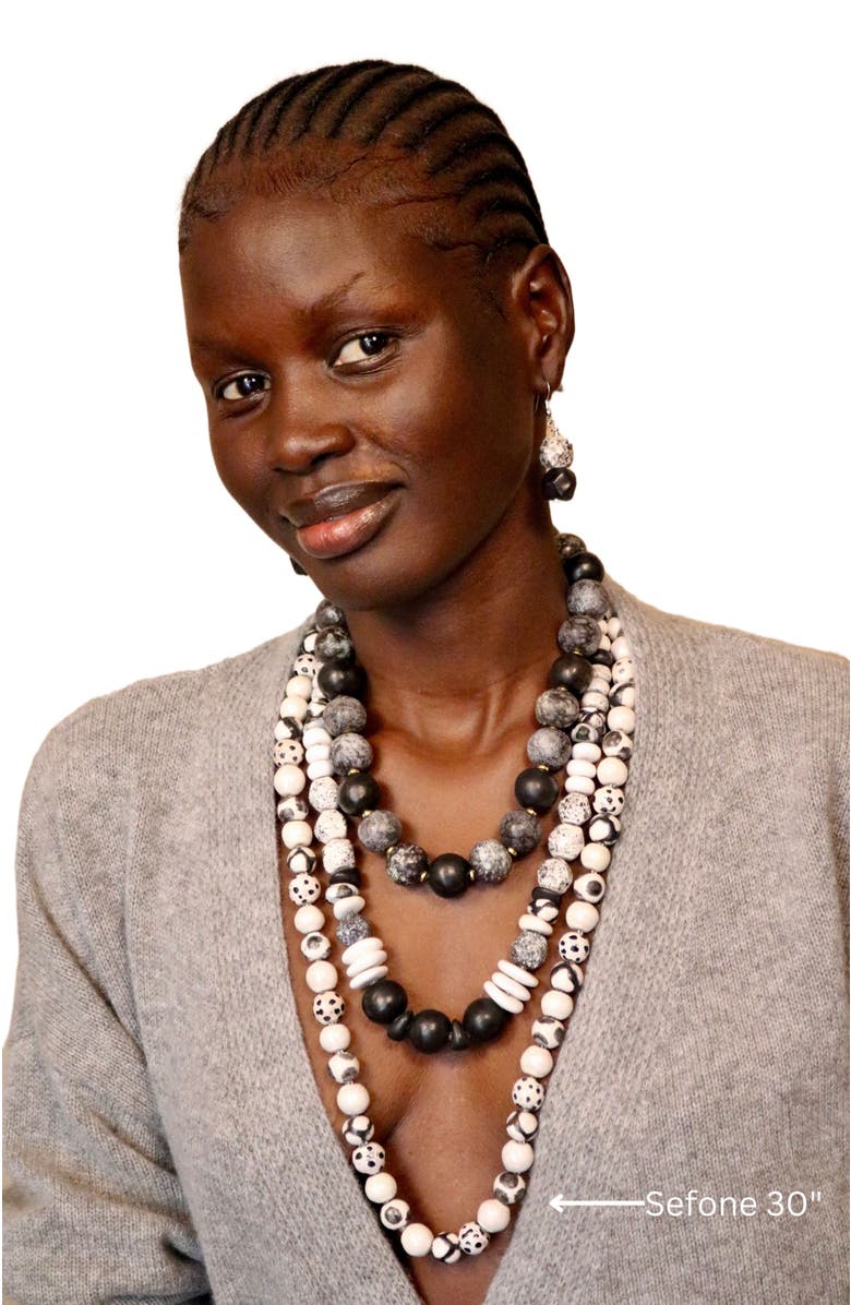 Kazuri Twilight Collection - Sefone Necklace - 30", Alternate, color, Multi