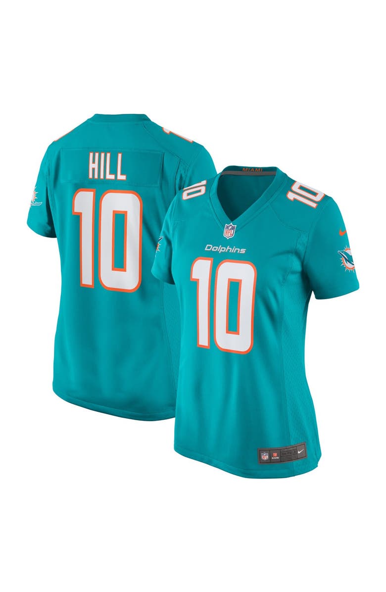 Nike Women's Nike Tyreek Hill Aqua Miami Dolphins Player Jersey, Main, color, Aqua