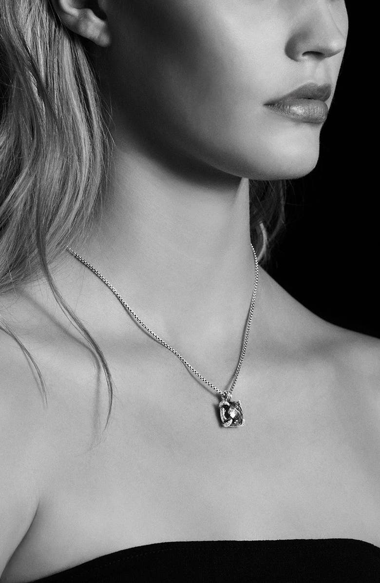 David Yurman Châtelaine Pendant Necklace with Semiprecious Stone and Diamonds, Alternate, color, 