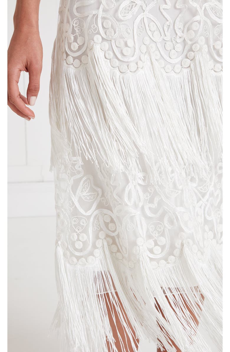 Temperley London Cordelle Tassel Dress, Alternate, color, White