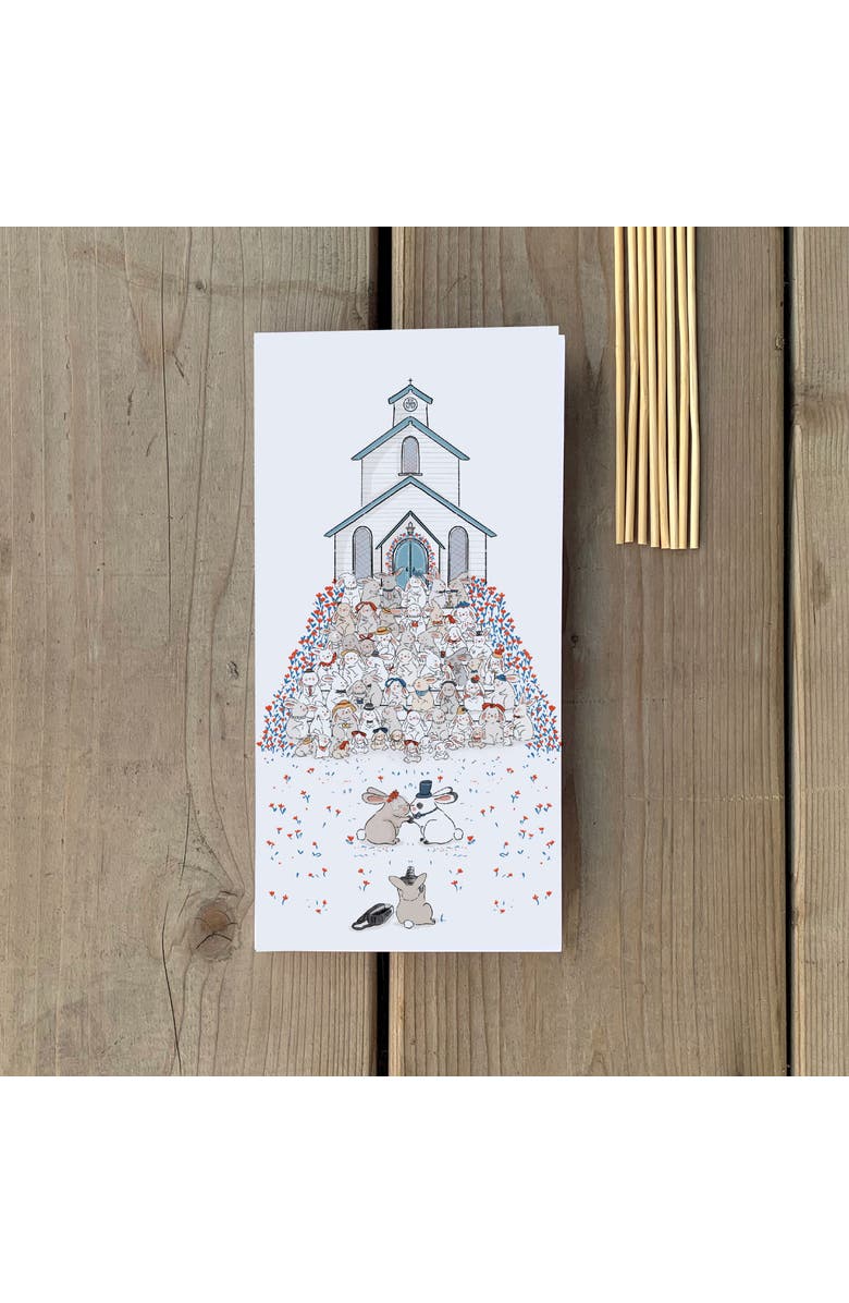 Ramus & Co 2ct Bunnies Wedding Picture Long Greeting Card Pack, Alternate, color, Multi-Pack