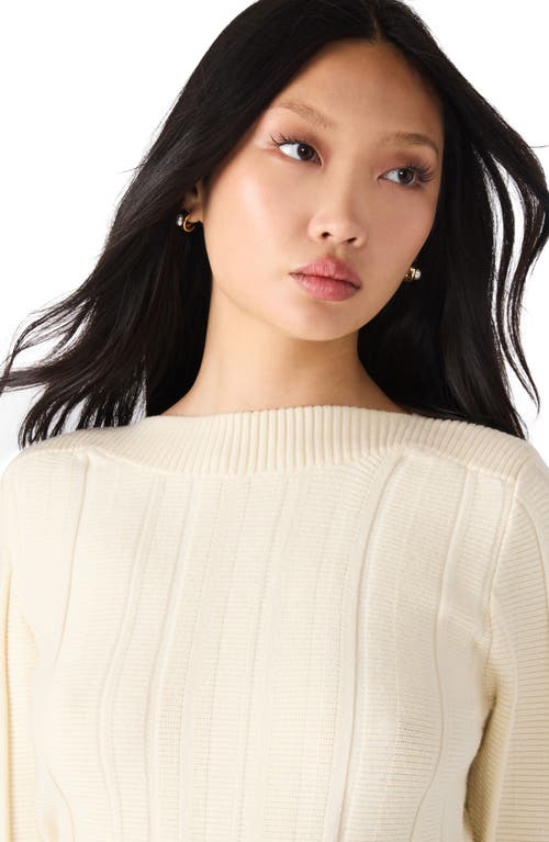 Steve Madden Serra Boat Neck Sweater In White