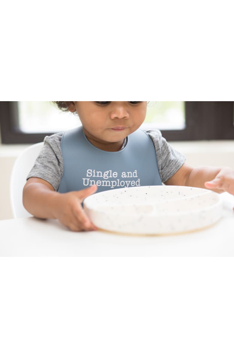 Bella Tunno Single and Unemployed Wonder Bib, Alternate, color, Blue