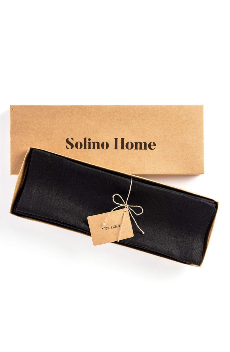 Solino Home Linen Placemats - Fete, 14" x 19" Inch, Alternate, color, Black