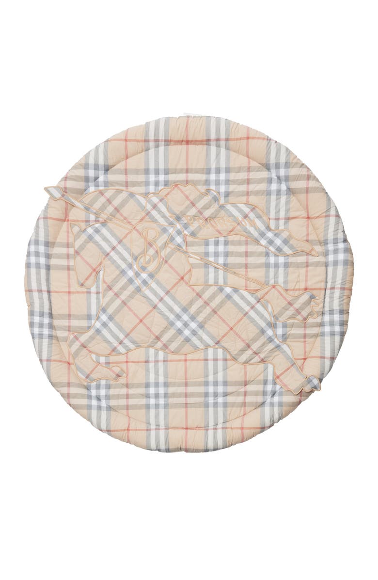 Burberry EKD Check Cotton Playmat, Main, color, Pale Stone