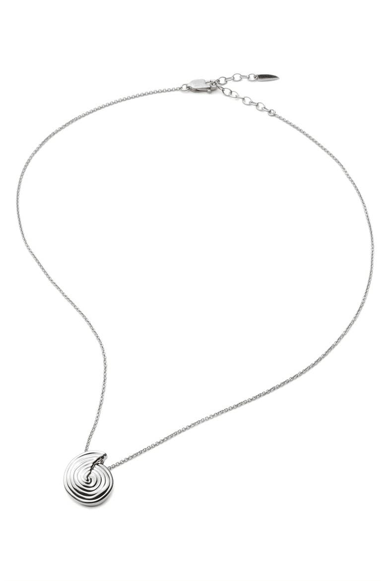 Mini Spiral Pendant Necklace, Alternate, color, SILVER