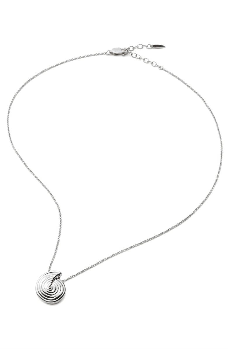 Missoma Mini Spiral Pendant Necklace, Alternate, color, Silver
