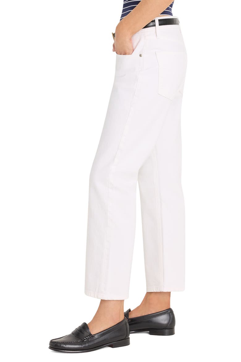 Mid Rise Ankle Straight Leg Jeans, Alternate, color, WHITE001
