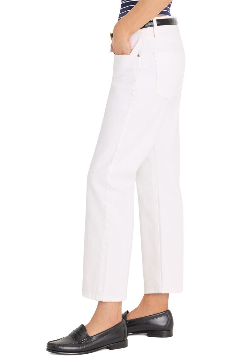 Good American Mid Rise Ankle Straight Leg Jeans, Alternate, color, White001