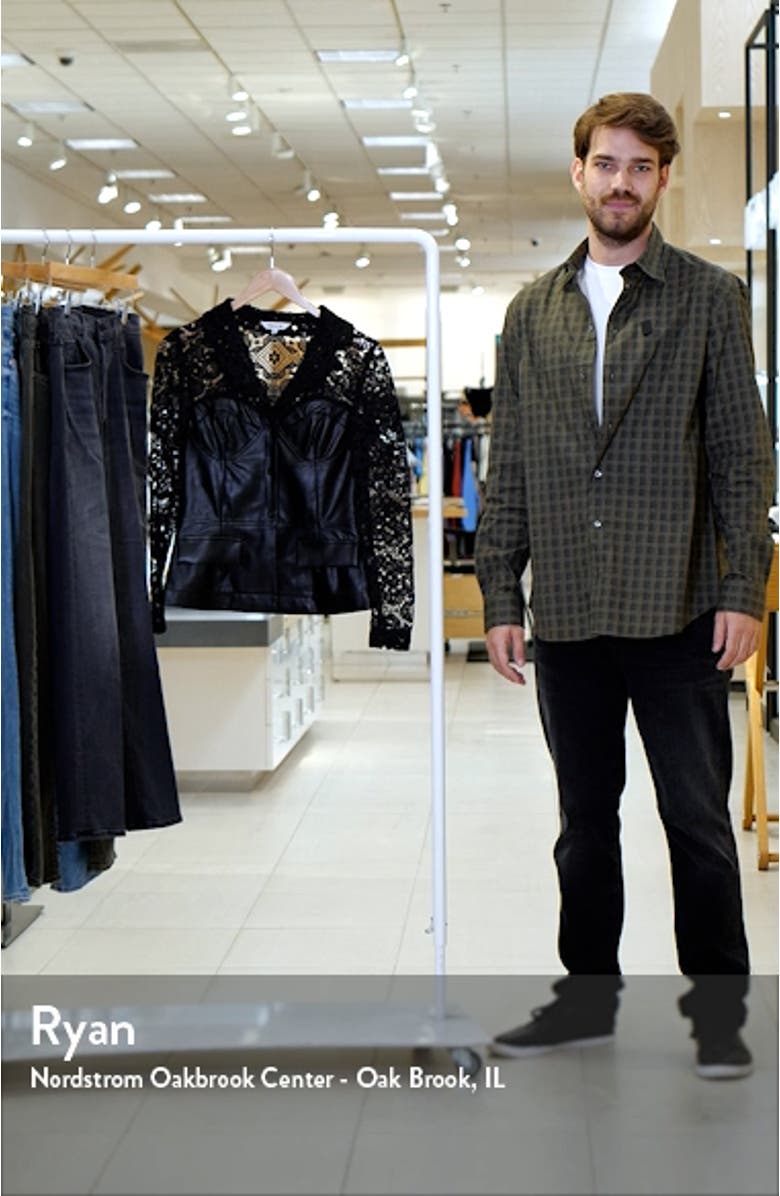 Lace & Faux Leather Corset Jacket, sales video thumbnail