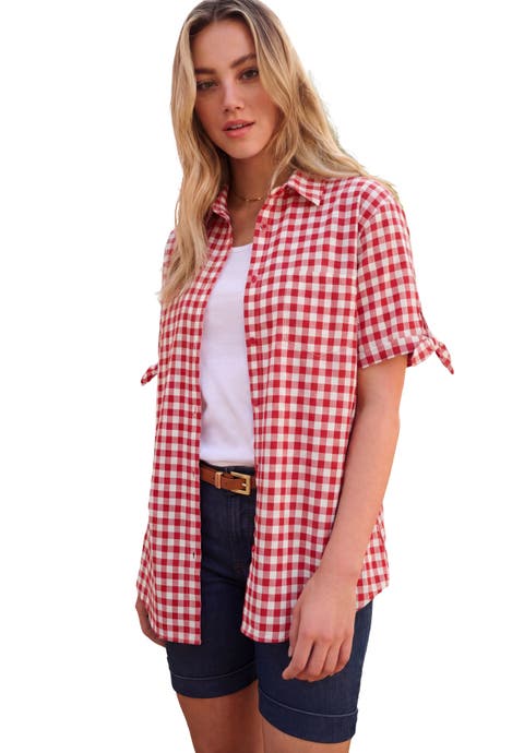 Tie Sleeve Button Down Shirt