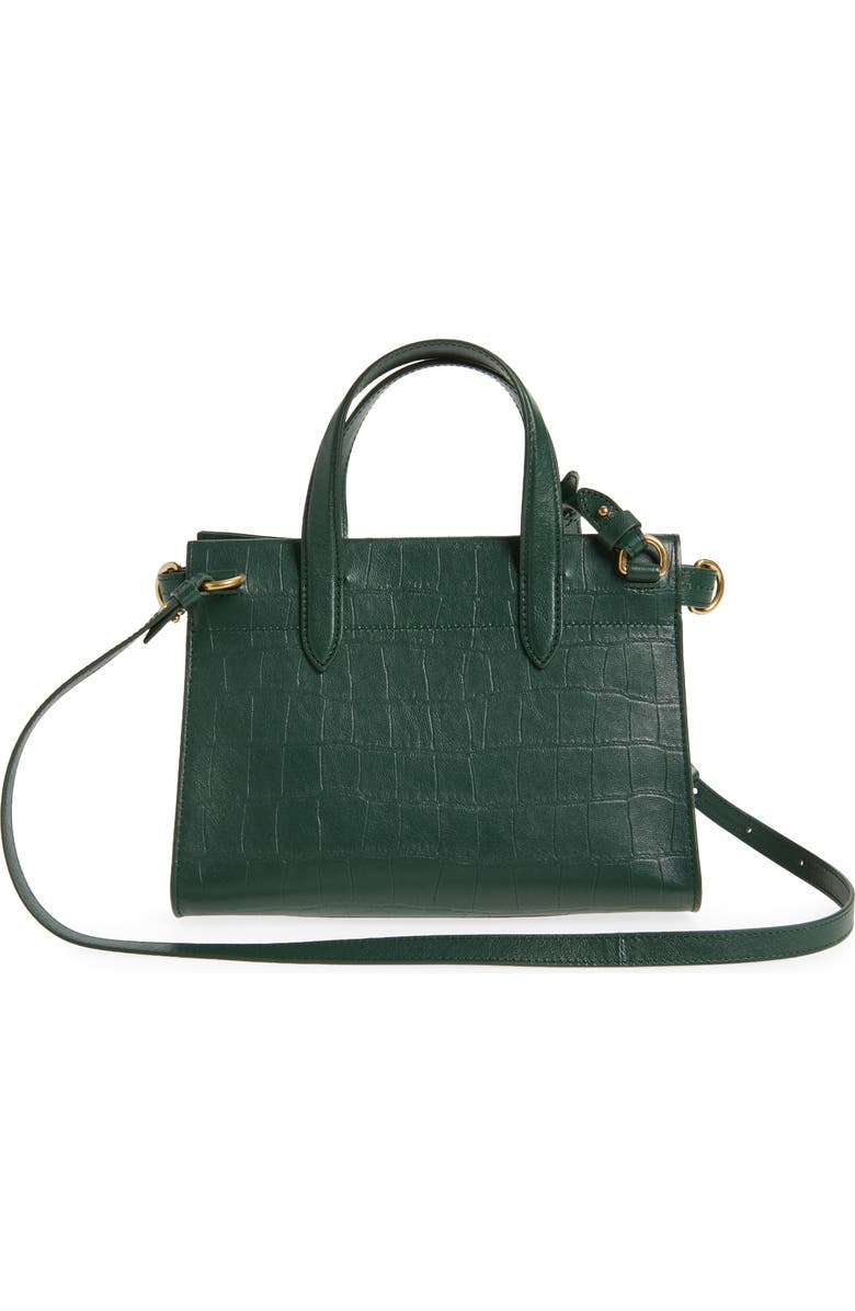 Burberry Mini Cotswolds Croc Embossed Leather Tote, Alternate, color, Ivy