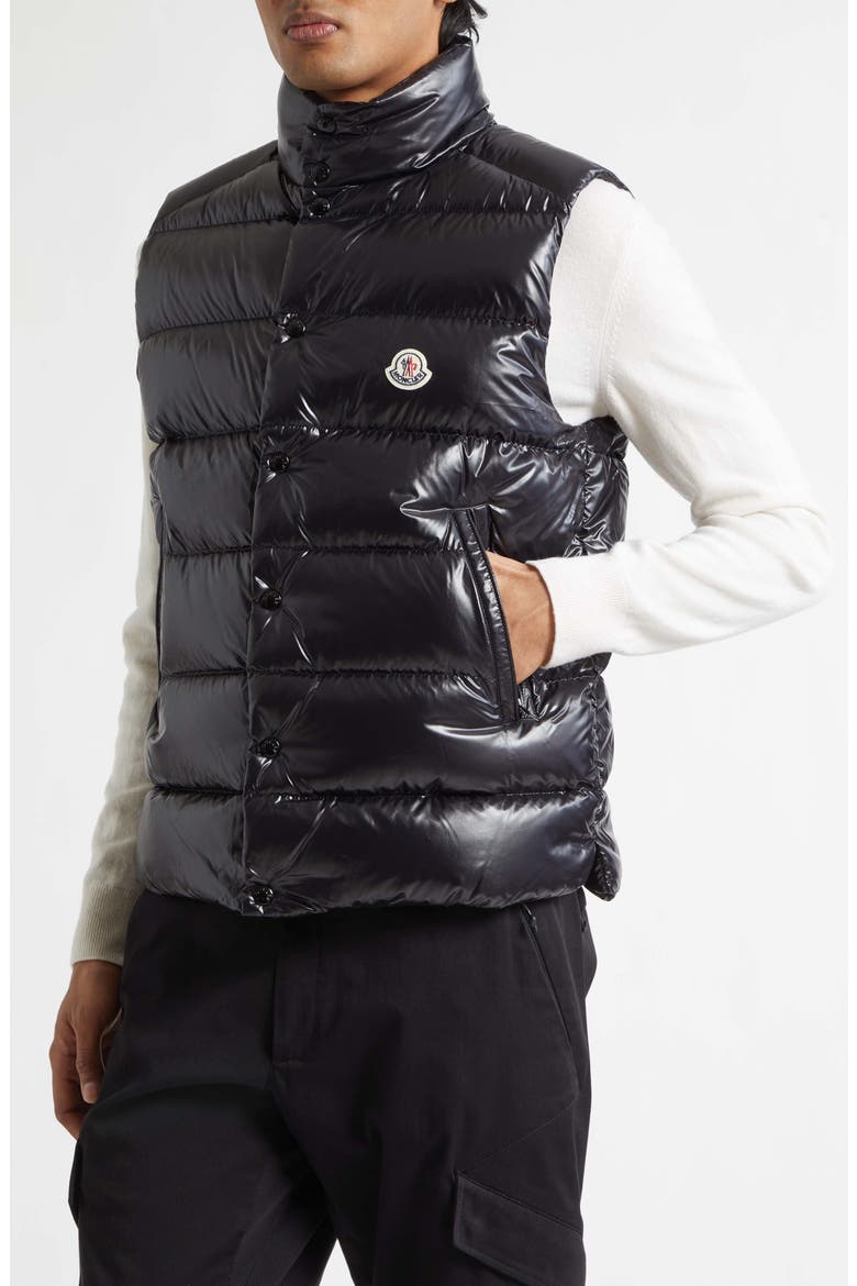Tibb Water Repellent Down Puffer Vest, Alternate, color, BLACK