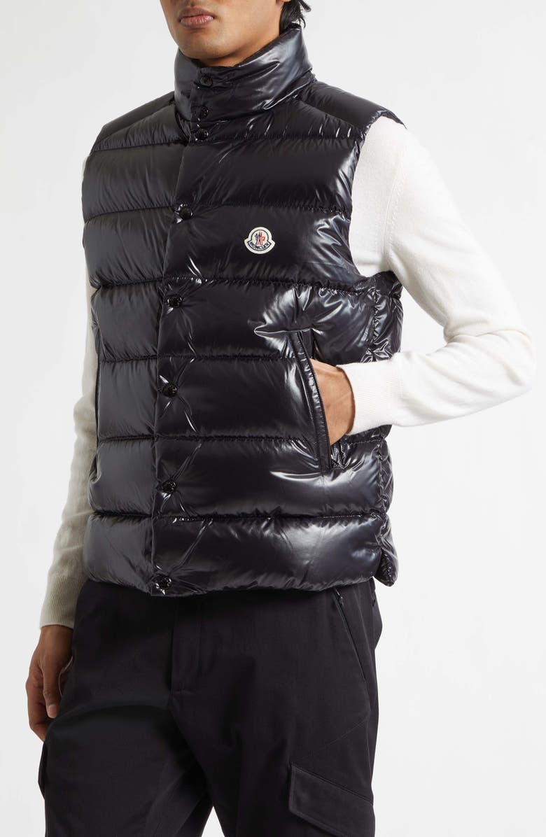 Moncler Tibb Water Repellent Down Puffer Vest, Alternate, color, Black