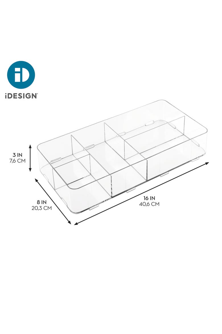 Clarity Interlocking 5-Section Drawer Organizer - Clear - Set of 2, Alternate, color, Clear