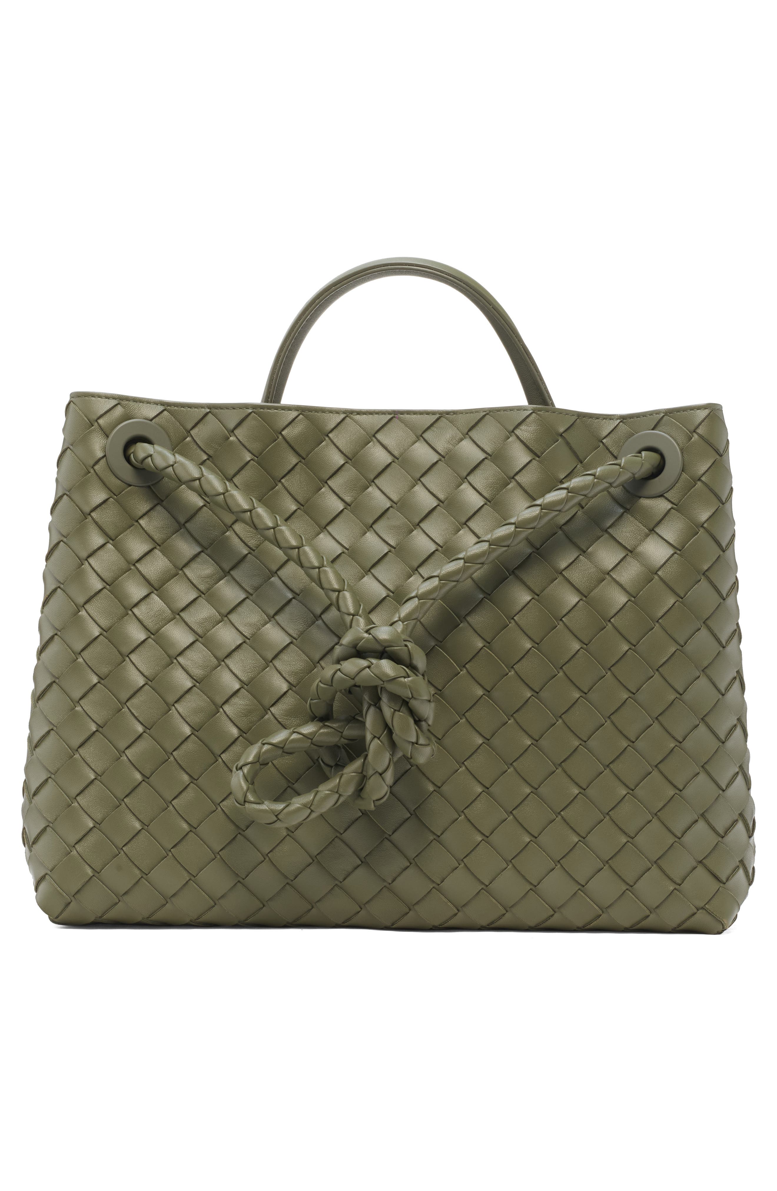 Bottega Veneta Medium Andiamo Intrecciato Leather Shoulder Bag, Alternate, color, 3272 Pickle-Mb-Rhum-Pic