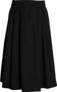 Nordstrom Pleated Cotton Poplin Midi Skirt