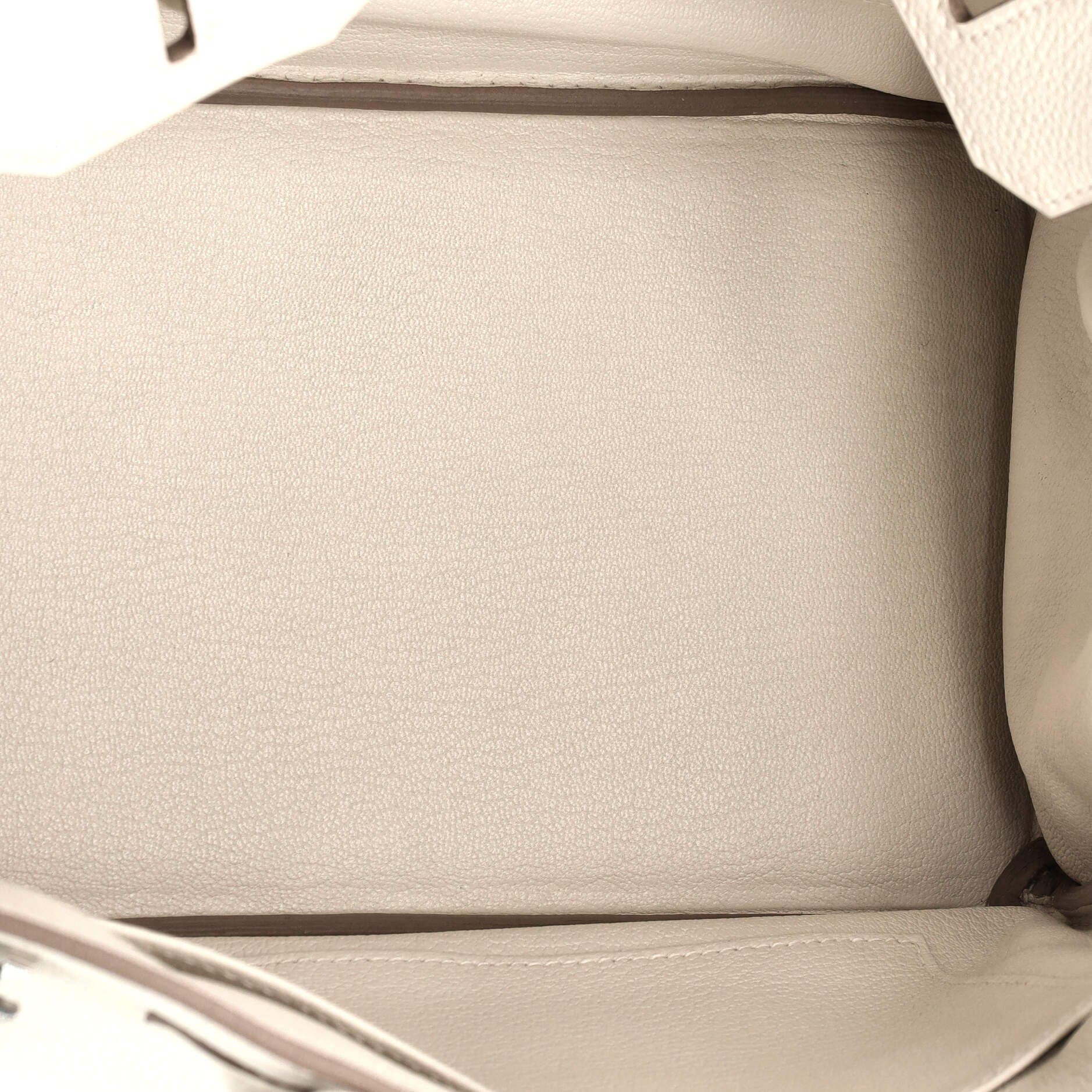 Pre-Owned Hermes Birkin Handbag Light Togo with Palladium Hardware 30, Alternate, color, 