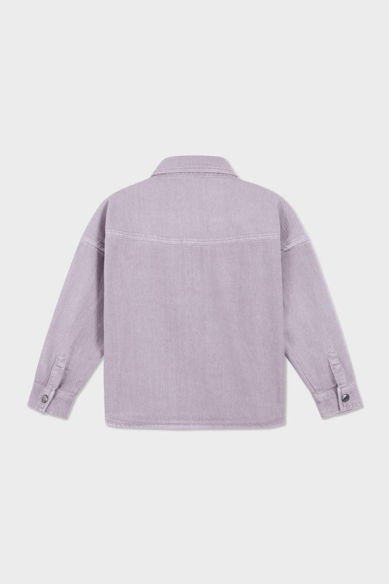 Organic Cotton Denim Overshirt, Alternate, color, Light Lilac