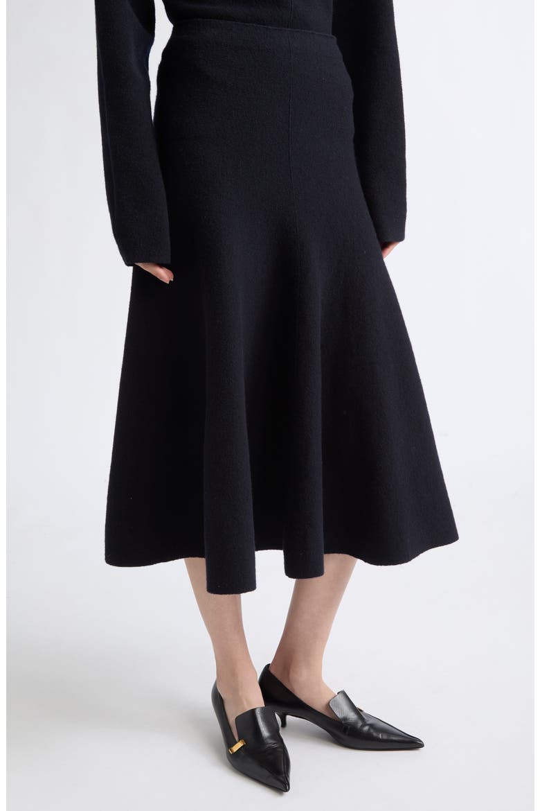 Lothea Merino Wool Blend Midi Sweater Skirt, Alternate, color, NAVY MELANGE
