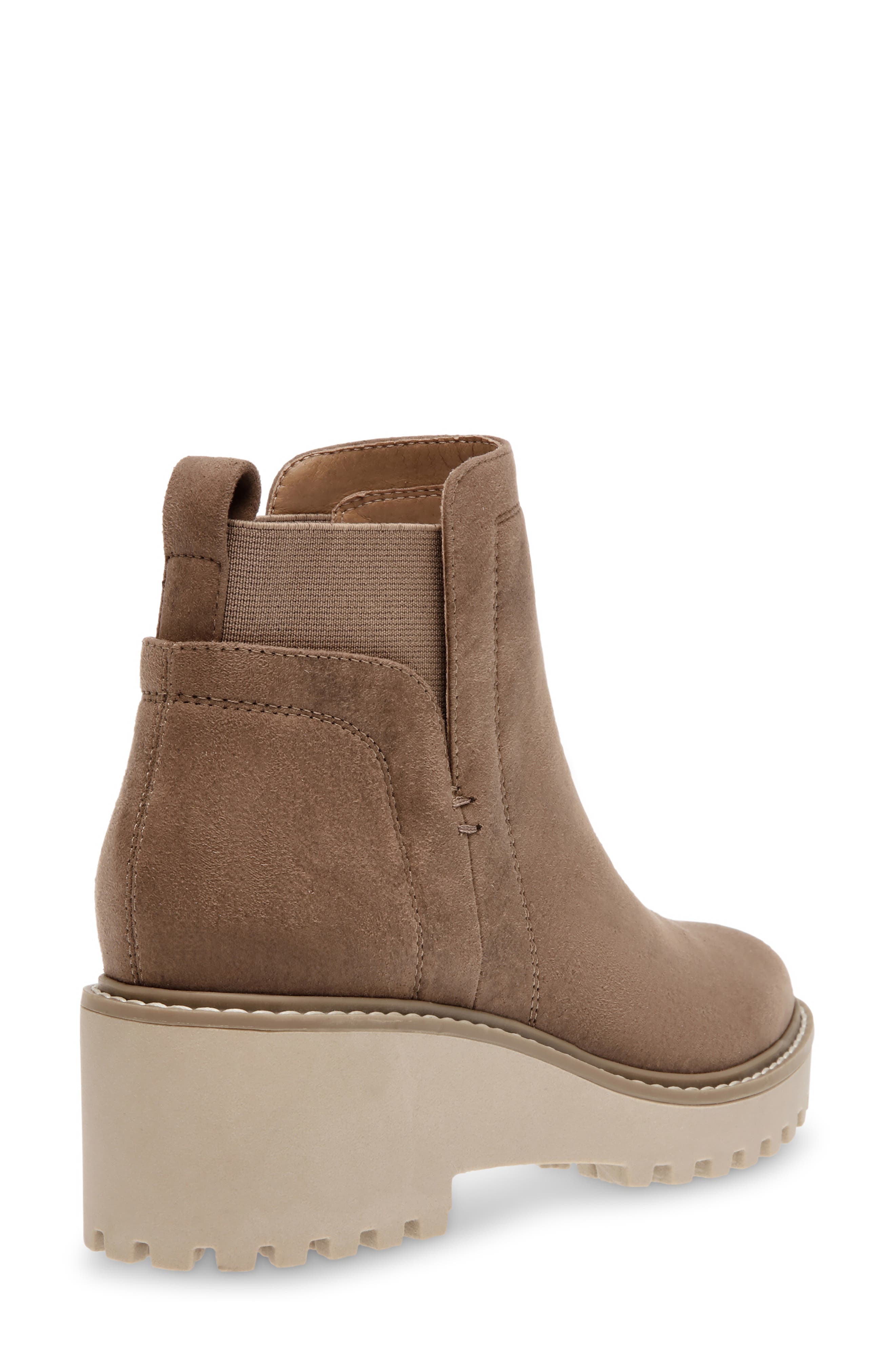 Rielle Lug Sole Chelsea Boot, Alternate, color, TRUFFLE