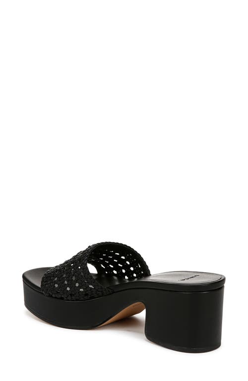 Vince Margo Crochet Leather Platform Sandals In Black
