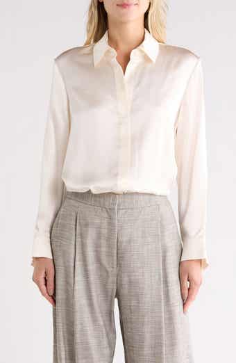 TWP One Morning Silk Satin Button-Up Shirt