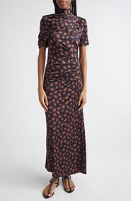 Johanna Ortiz Serene Print Ruched Jersey Safari Dress