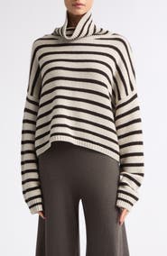 Lisa Yang Zerlina Stripe Cashmere Turtleneck Sweater