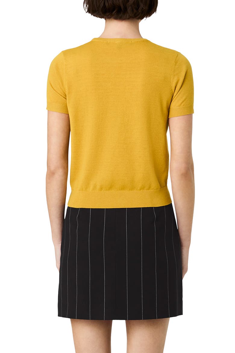 Nola Short Sleeve Sweater, Alternate, color, DEEP MARIGOLD