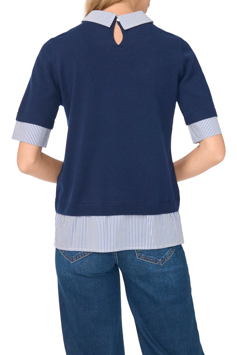 Mixed Media Layered Sweater, Alternate, color, CLASSIC NAVY