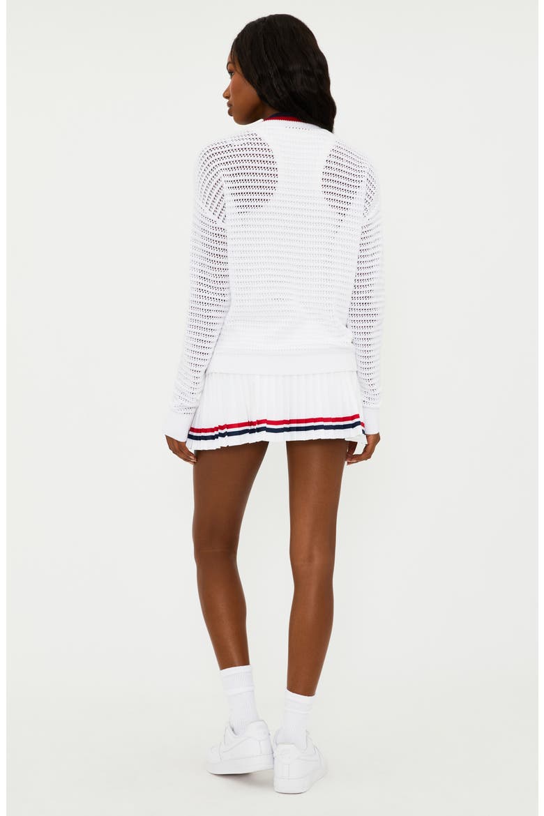Gene Open Stitch Cotton Cardigan, Alternate, color, AMERICANA
