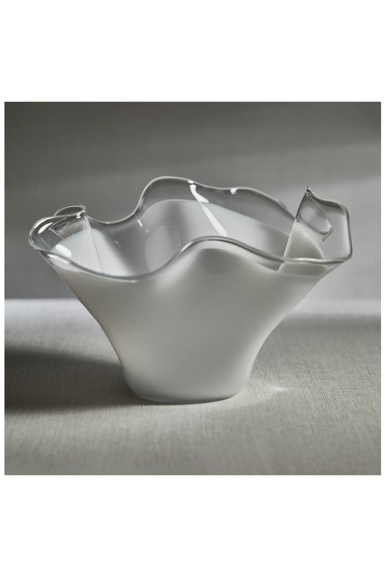 Vellerti Wave Glass Bowl, Alternate, color, WHITE