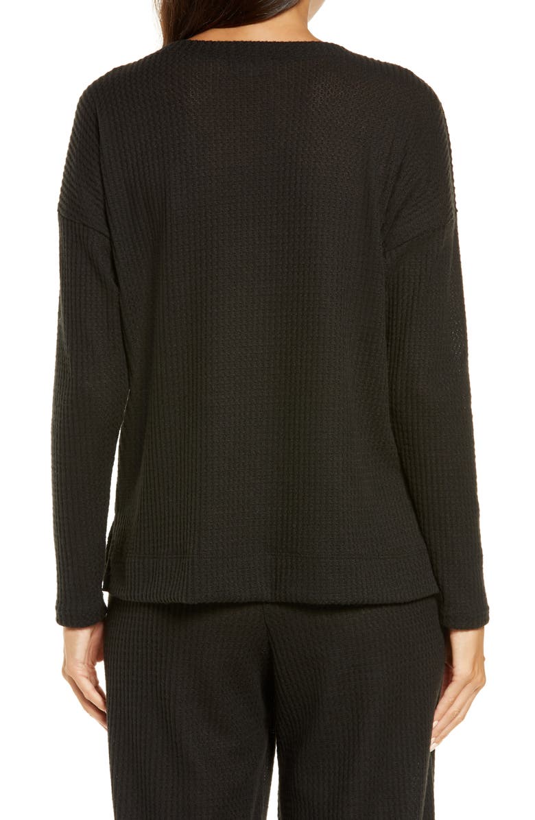 Socialite Waffle V-Neck Top, Alternate, color, 