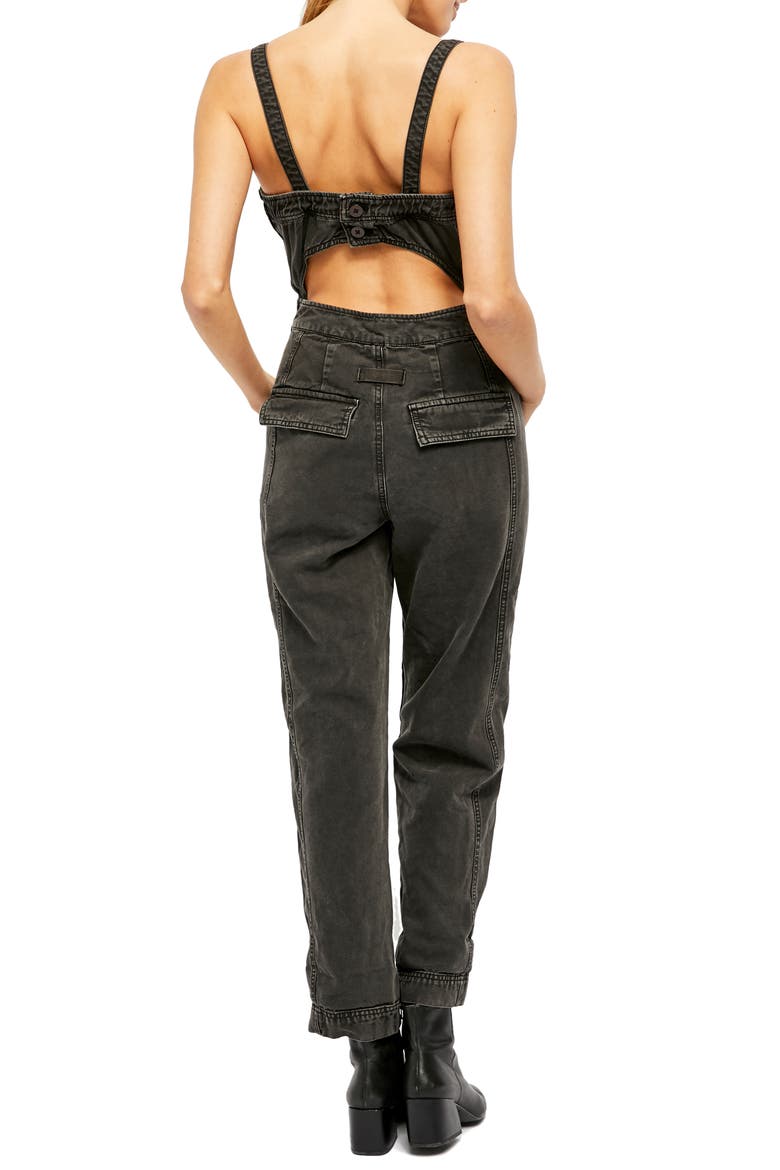 Go West Utility Jumpsuit, Alternate, color, WASHED BLACK